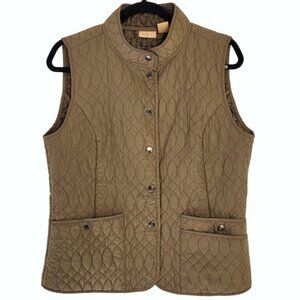 Vtg Northcrest Quilted Vest Lightweight Hunter Green w Pockets women's medium